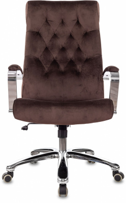 Кресло руководителя Бюрократ T-9928SL Fabric коричневый Italia 6 крестов. металл хром, купить в Сыктывкаре