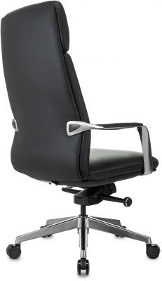 Кресло руководителя Бюрократ _VEGA черный кожа крестов. алюминий, купить в Сыктывкаре