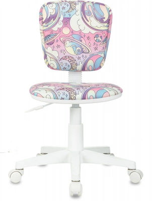 Кресло детское Бюрократ CH-W204NX мультиколор луна розовая крестов. пластик пластик белый, купить в Сыктывкаре