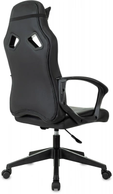 Кресло игровое Zombie 50 черный/красный экокожа крестов. пластик пластик черный, купить в Сыктывкаре