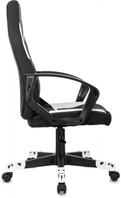 Кресло игровое Zombie 100 черный/белый ткань/эко.кожа крестов. пластик, купить в Сыктывкаре