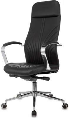 Кресло эргономичное Бюрократ CH-610SL-Lux черный экокожа крестов. металл хром, купить в Сыктывкаре