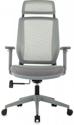 Кресло эргономичное Бюрократ MC-G411N-H серый сетка/ткань с подголов. крестов. пластик пластик серый, купить в Сыктывкаре