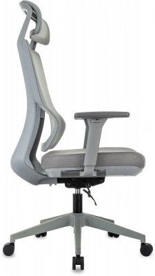 Кресло эргономичное Бюрократ MC-G411N-H серый сетка/ткань с подголов. крестов. пластик пластик серый, купить в Сыктывкаре