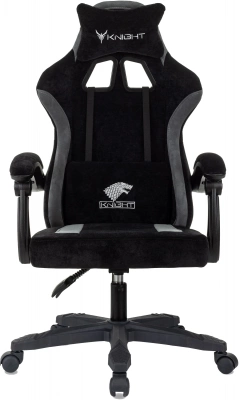Кресло игровое Knight Wolf черный/серый крестов. пластик, купить в Сыктывкаре