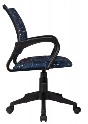Кресло детское Бюрократ Burokids 1 темно-синий зодиак крестов. пластик пластик черный, купить в Сыктывкаре