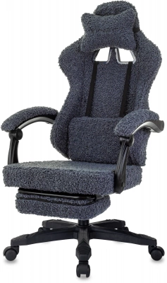 Кресло игровое Knight Lord/F темно-синий экомех крестов. пластик подст.для ног, купить в Сыктывкаре
