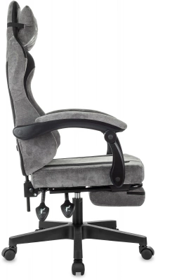 Кресло игровое Knight Custom/F серый/черный крестов. пластик подст.для ног, купить в Сыктывкаре