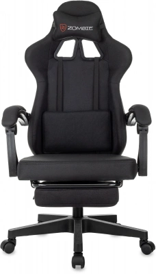 Кресло игровое Zombie 3 черный Neo Black крестов. пластик подст.для ног, купить в Сыктывкаре