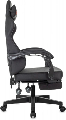 Кресло игровое Zombie 3 черный Neo Black крестов. пластик подст.для ног, купить в Сыктывкаре