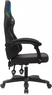 Кресло игровое Knight Wolf RGB черный с подголов. крестов. пластик пластик черный, купить в Сыктывкаре