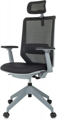 Кресло эргономичное Бюрократ MC-G611NL-H черный Elastic-102 с подголов. крестов.4-луч. пластик пластик серый, купить в Сыктывкаре