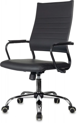 Кресло руководителя Бюрократ CH BALANCE SL Line черный экокожа крестов. металл хром, купить в Сыктывкаре