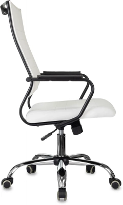 Кресло руководителя Бюрократ CH BALANCE SL Line белый экокожа крестов. металл хром, купить в Сыктывкаре