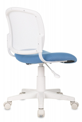 Кресло детское Бюрократ CH-W296NX белый TW-15 сиденье голубой 26-24 сетка/ткань крестов. пластик пластик белый, купить в Сыктывкаре