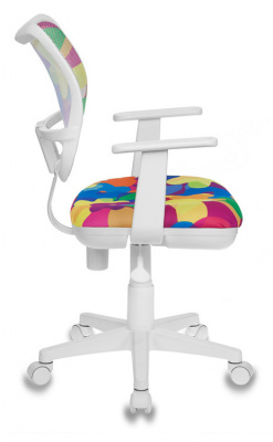 Кресло детское Бюрократ CH-W797 мультиколор Abstract сетка/ткань крестов. пластик пластик белый, купить в Сыктывкаре