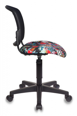 Кресло детское Бюрократ CH-296NX черный сиденье черный черепа сетка/ткань крестов. пластик, купить в Сыктывкаре