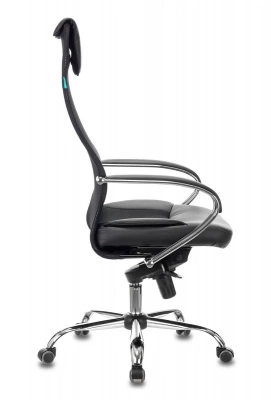 Кресло эргономичное Бюрократ CH-609SL черный TW-01 TW-11 экокожа/сетка с подголов. крестов. металл хром — фото, характеристики, наличие в Сыктывкаре