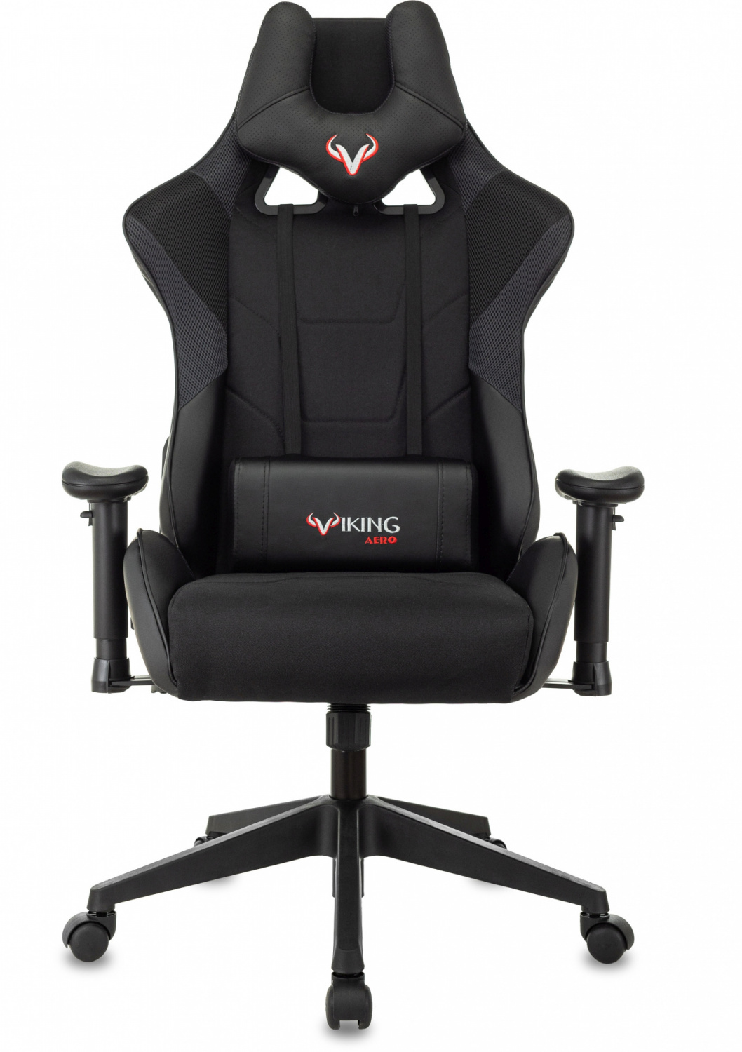 Кресло игровое Zombie VIKING 4 AERO Edition черный ткань/эко.кожа с подголов. крестов. пластик — фото, характеристики, наличие в Сыктывкаре