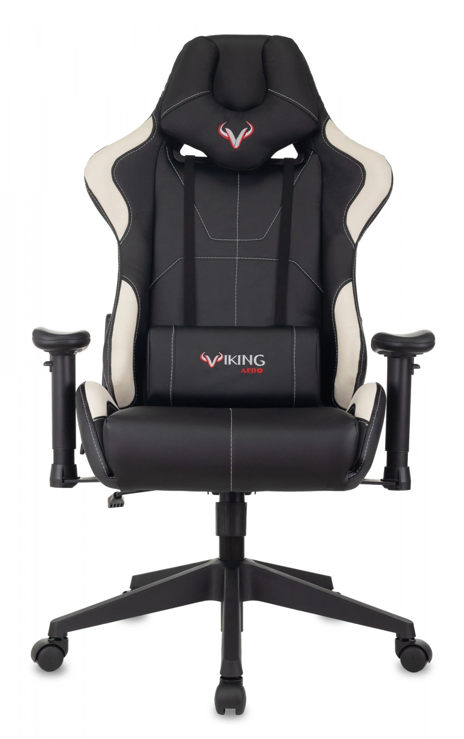 Кресло игровое Zombie VIKING 5 AERO черный/белый экокожа с подголов. крестов. пластик — фото, характеристики, наличие в Сыктывкаре