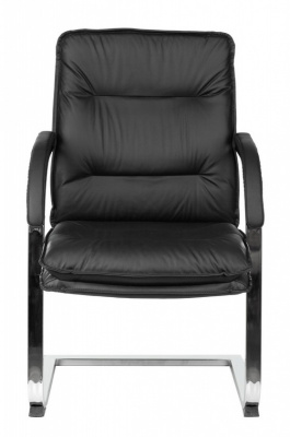 Кресло Бюрократ T-9927SL-LOW-V черный кожа низк.спин. полозья металл хром — фото, характеристики, наличие в Сыктывкаре