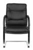 Кресло Бюрократ T-9927SL-LOW-V черный кожа низк.спин. полозья металл хром — фото, характеристики, наличие в Сыктывкаре