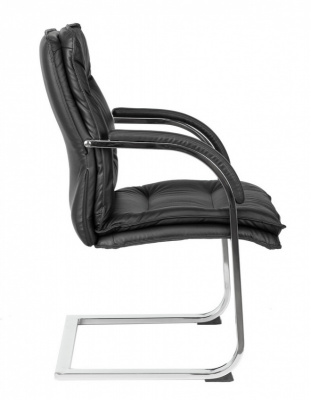 Кресло Бюрократ T-9927SL-LOW-V черный кожа низк.спин. полозья металл хром — фото, характеристики, наличие в Сыктывкаре