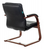 Кресло Бюрократ T-9927WALNUT-AV черный кожа полозья дерево коричневый — фото, характеристики, наличие в Сыктывкаре
