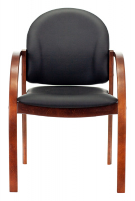 Стул Бюрократ Джуно черный экокожа на ножках дерево — фото, характеристики, наличие в Сыктывкаре