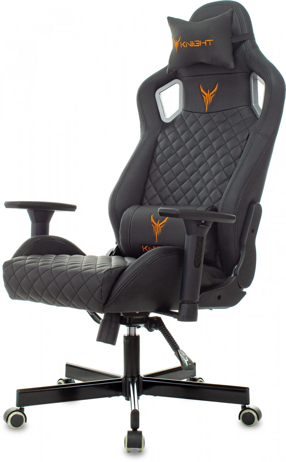 Кресло игровое Knight Outrider черный ромбик экокожа с подголов. крестов. металл — фото, характеристики, наличие в Сыктывкаре
