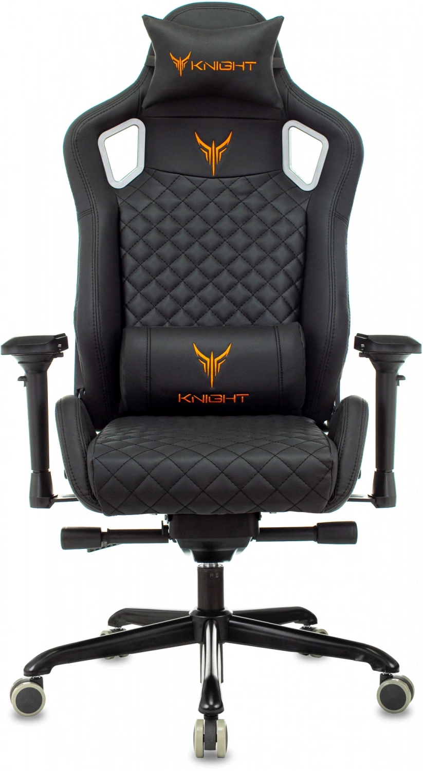 Кресло игровое Knight TITAN черный ромбик экокожа с подголов. крестов. металл — фото, характеристики, наличие в Сыктывкаре