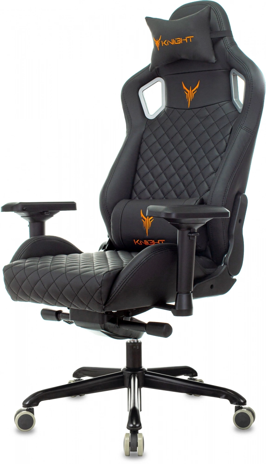 Кресло игровое Knight TITAN черный ромбик экокожа с подголов. крестов. металл — фото, характеристики, наличие в Сыктывкаре