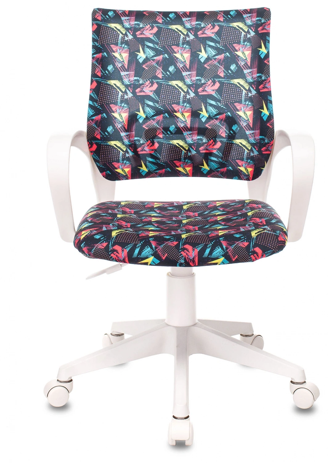 Кресло детское Бюрократ BUROKIDS 1 W мультиколор геометрия крестов. пластик пластик белый — фото, характеристики, наличие в Сыктывкаре