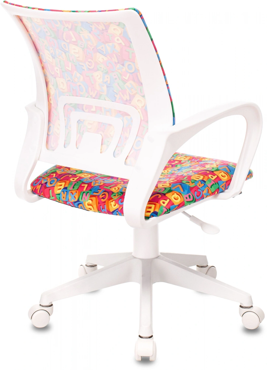 Кресло детское Бюрократ BUROKIDS 1 W мультиколор алфавит крестов. пластик пластик белый — фото, характеристики, наличие в Сыктывкаре
