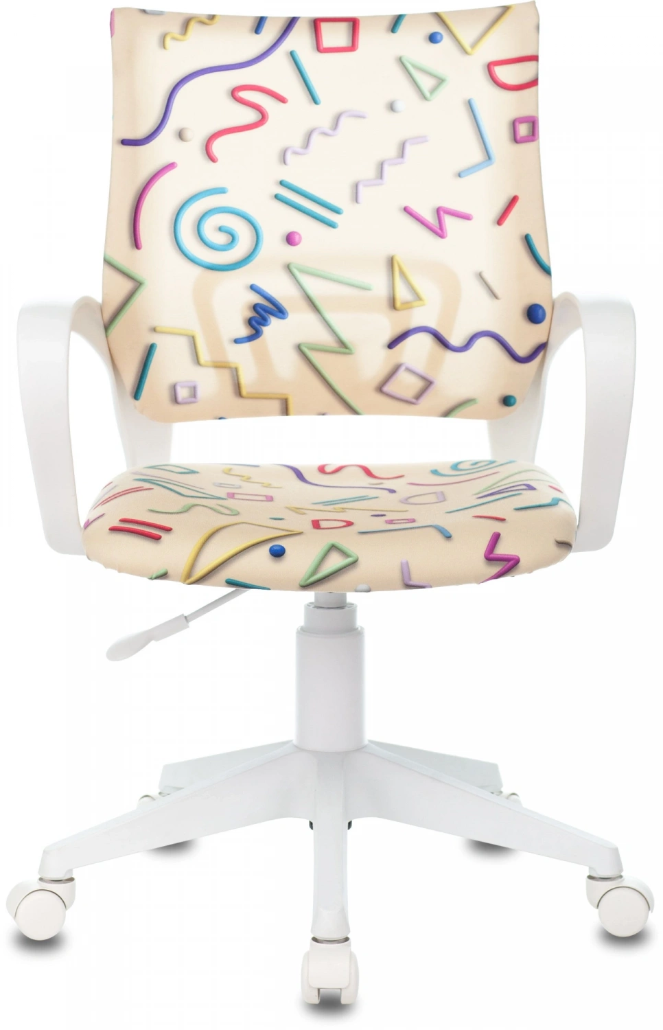 Кресло детское Бюрократ BUROKIDS 1 W песочный Sticks 02 крестов. пластик пластик белый — фото, характеристики, наличие в Сыктывкаре