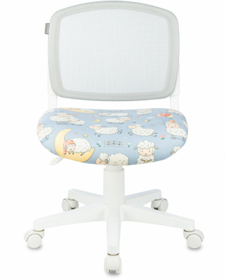 Кресло детское Бюрократ CH-W296NX светло-серый TW-02 овечки сетка/ткань крестов. пластик пластик белый — фото, характеристики, наличие в Сыктывкаре