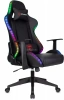 Кресло игровое Zombie GAME RGB черный ткань/эко.кожа с подголов. крестов. пластик пластик черный