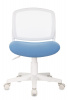 Кресло детское Бюрократ CH-W296NX белый TW-15 сиденье голубой 26-24 сетка/ткань крестов. пластик пластик белый — фото, характеристики, наличие в Сыктывкаре