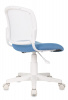 Кресло детское Бюрократ CH-W296NX белый TW-15 сиденье голубой 26-24 сетка/ткань крестов. пластик пластик белый — фото, характеристики, наличие в Сыктывкаре