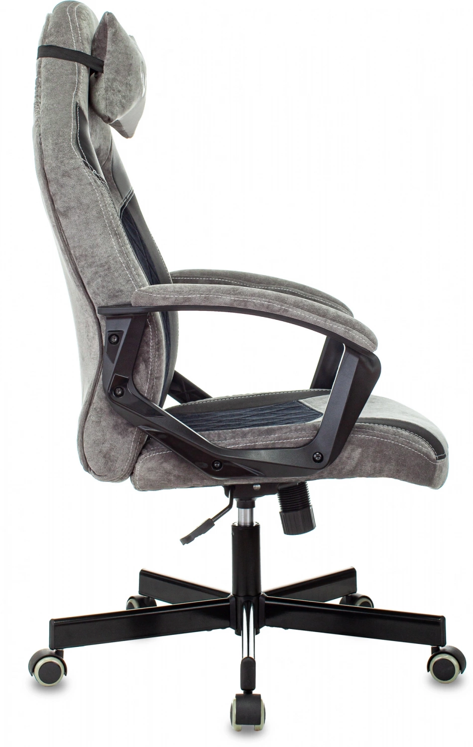 Кресло игровое Zombie VIKING 6 KNIGHT Fabric серый/черный с подголов. крестов. металл — фото, характеристики, наличие в Сыктывкаре