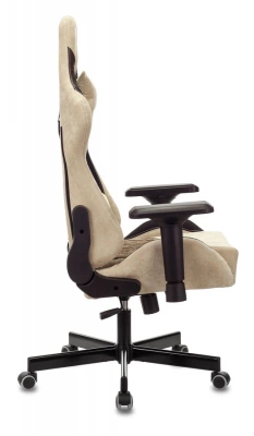 Кресло игровое Zombie VIKING 7 KNIGHT Fabric коричневый/бежевый ткань/эко.кожа с подголов. крестов. металл — фото, характеристики, наличие в Сыктывкаре