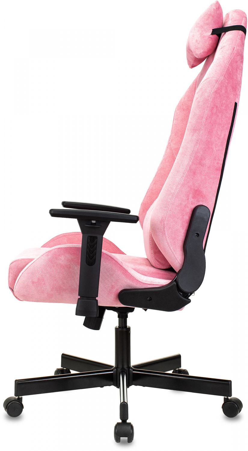 Кресло игровое Knight N1 Fabric розовый Velvet 36 с подголов. крестов. металл — фото, характеристики, наличие в Сыктывкаре