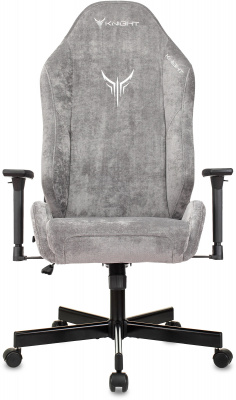 Кресло игровое Knight N1 Fabric серый Light-19 с подголов. крестов. металл — фото, характеристики, наличие в Сыктывкаре