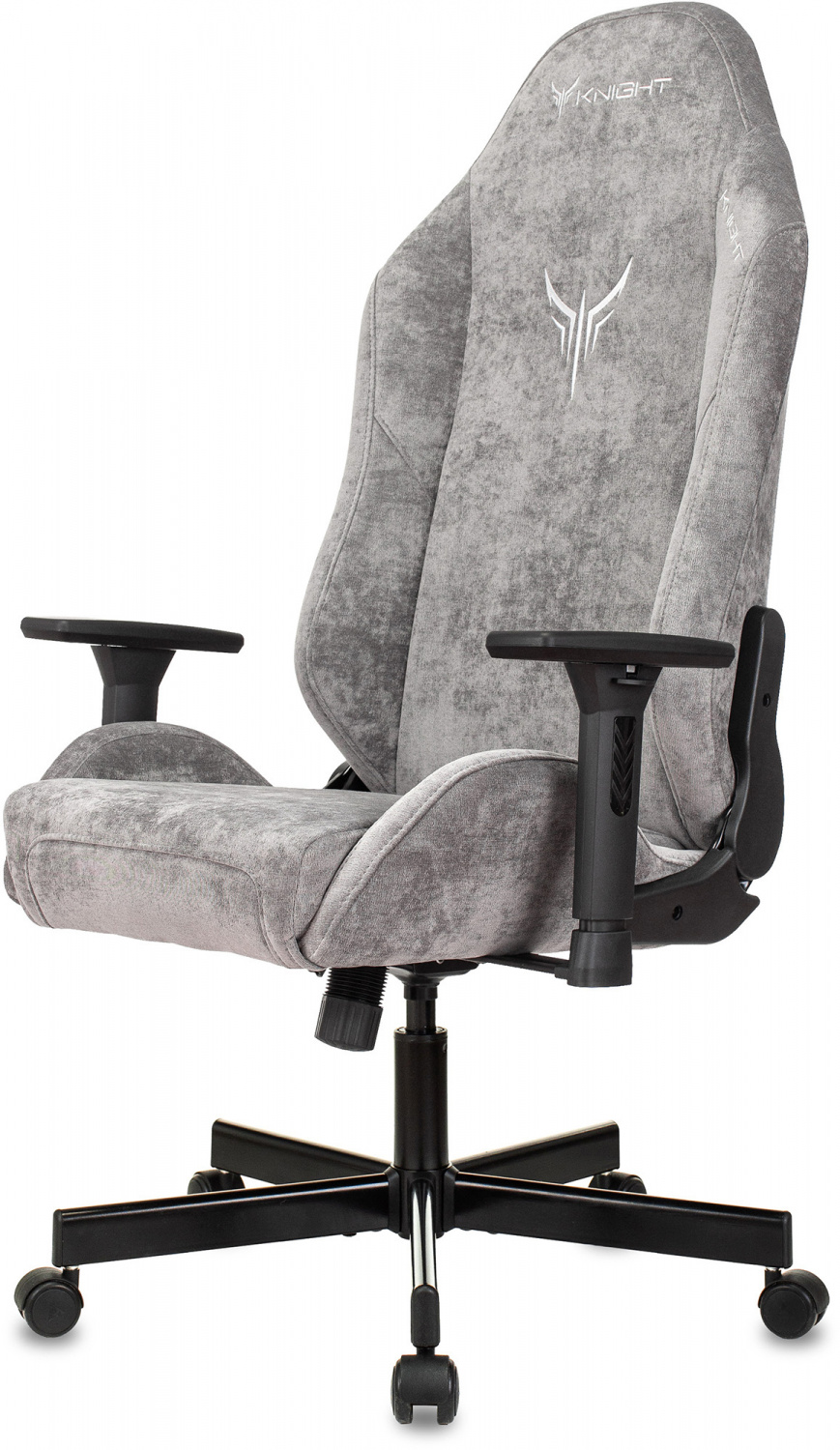 Кресло игровое Knight N1 Fabric серый Light-19 с подголов. крестов. металл — фото, характеристики, наличие в Сыктывкаре