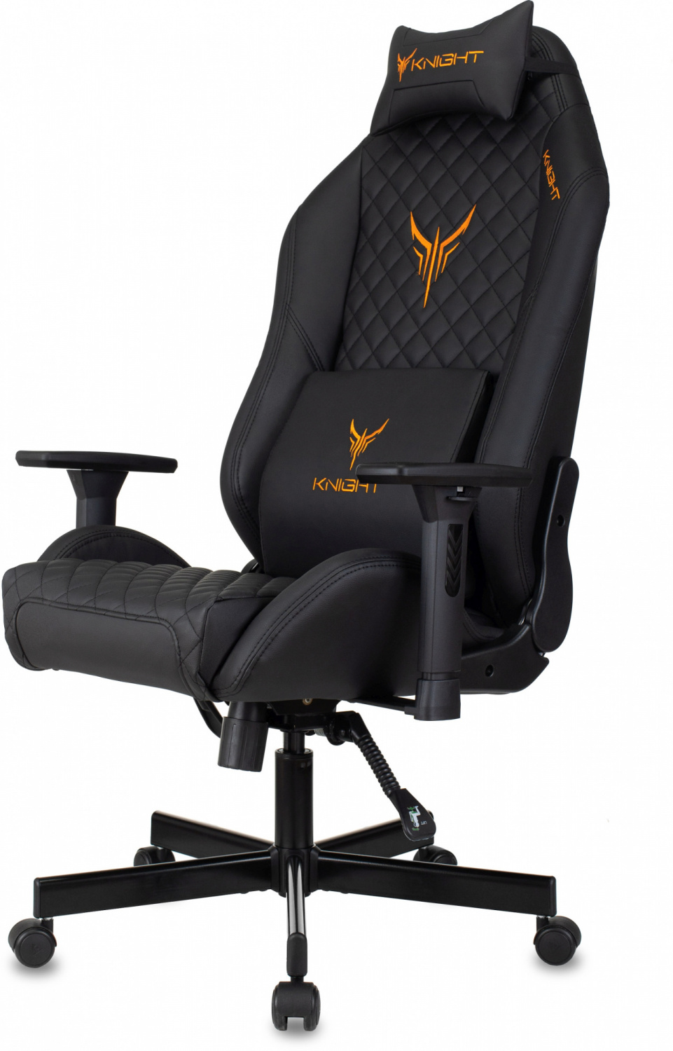 Кресло игровое Knight Rampart черный ромбик экокожа с подголов. крестов. металл — фото, характеристики, наличие в Сыктывкаре