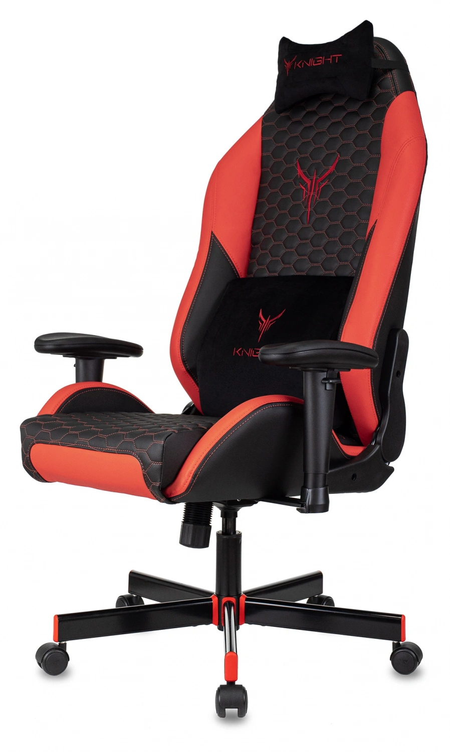 Кресло игровое Knight Neon черный/красный соты экокожа с подголов. крестов. металл — фото, характеристики, наличие в Сыктывкаре