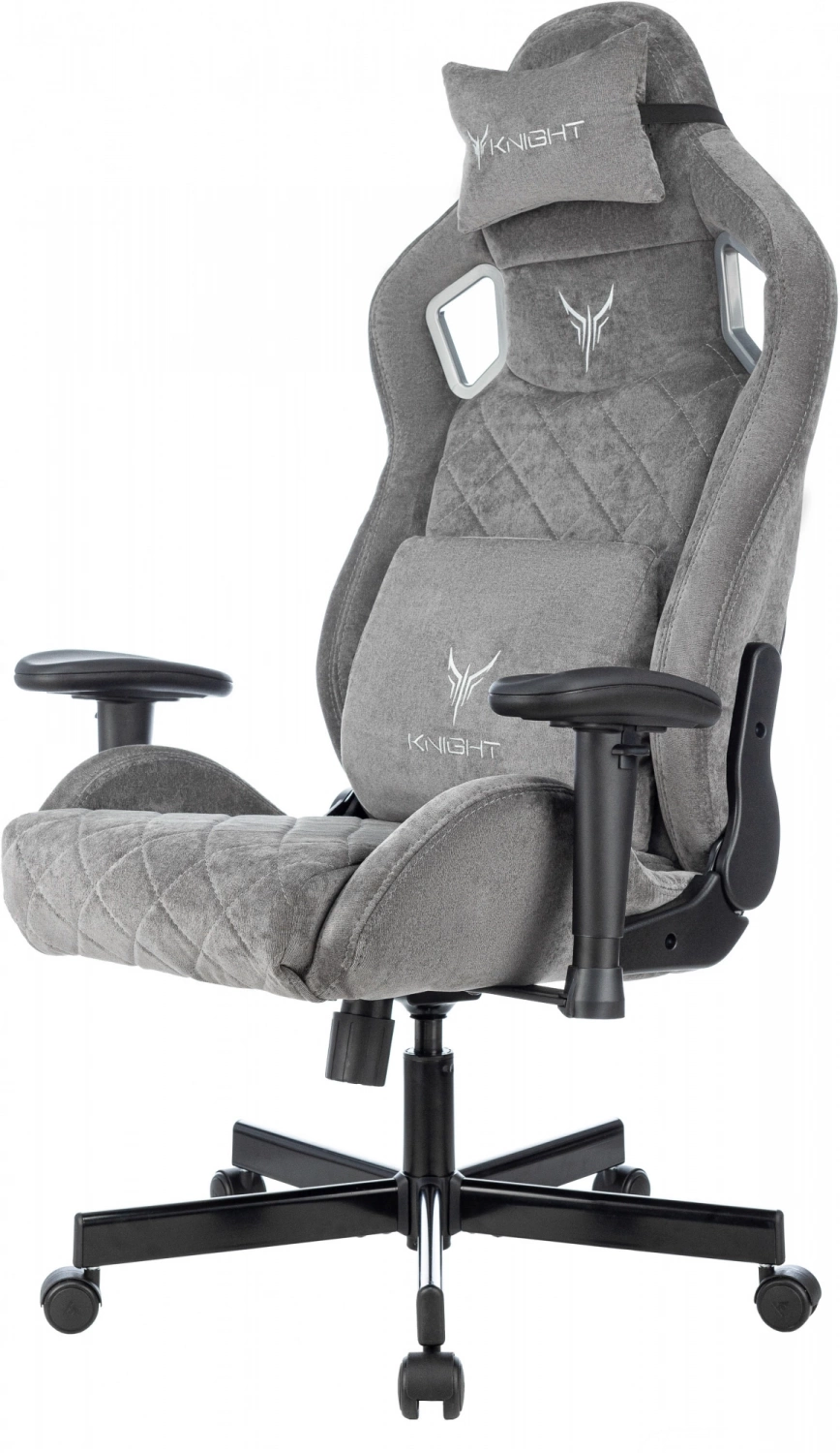 Кресло игровое Knight Outrider серый Light-19 с подголов. крестов. металл — фото, характеристики, наличие в Сыктывкаре