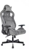 Кресло игровое Knight Outrider серый Light-19 с подголов. крестов. металл
