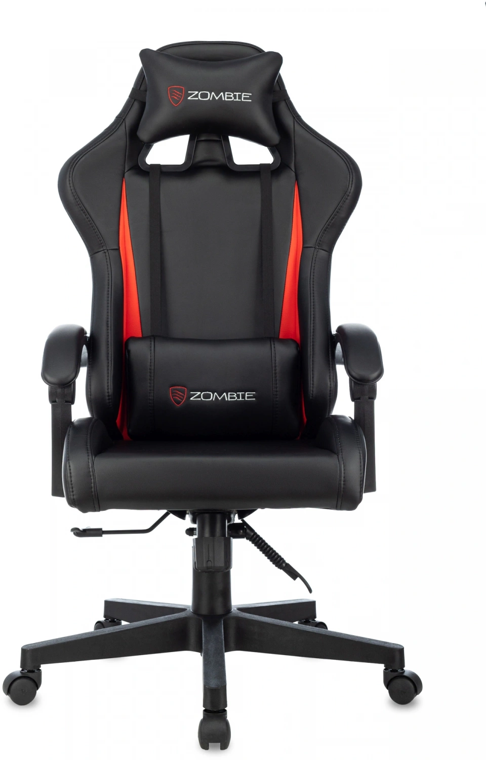 Кресло игровое Zombie GAME TETRA черный/красный экокожа крестов. пластик — фото, характеристики, наличие в Сыктывкаре
