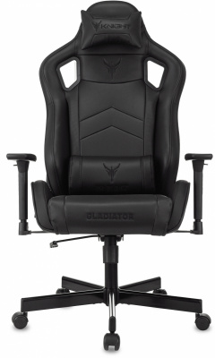 Кресло игровое Knight Gladiator черный экокожа с подголов. крестов. металл — фото, характеристики, наличие в Сыктывкаре